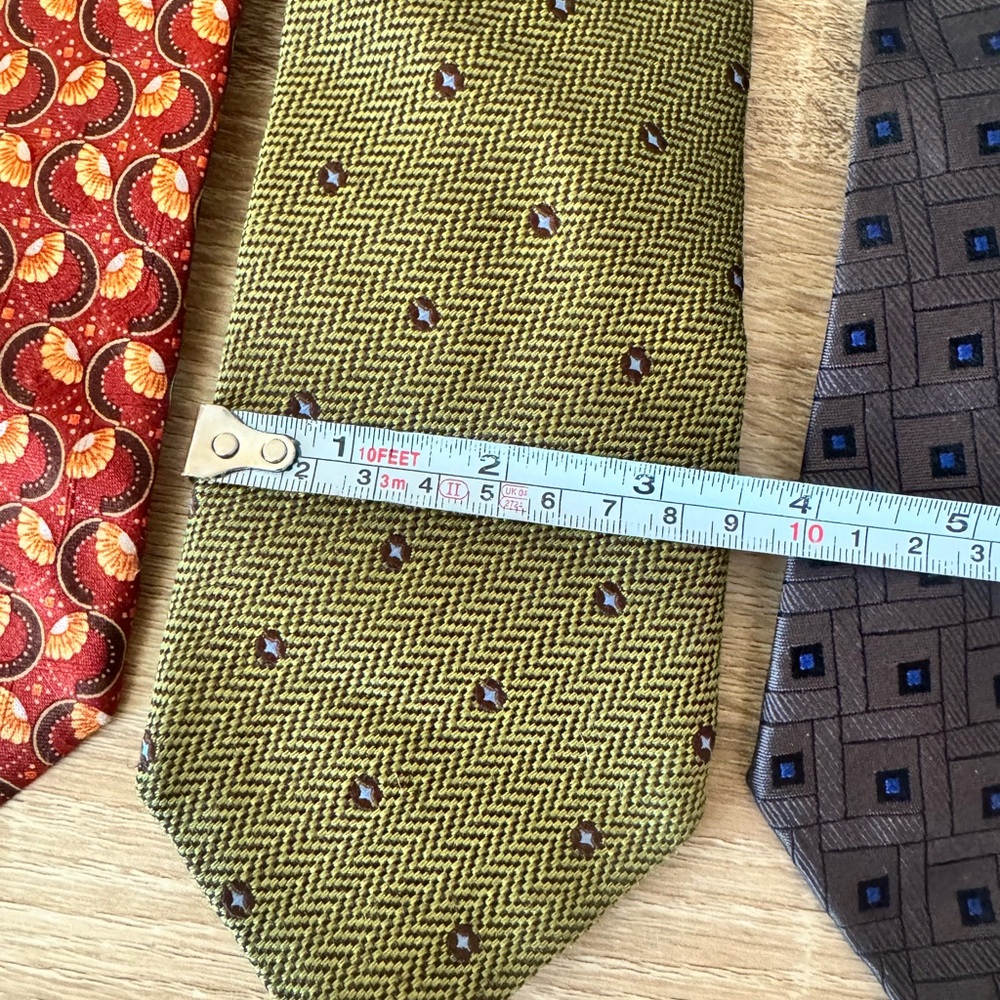 Bundle of 5 Ermenegildo‎ Zegna Designer Luxury Multicolor Neck Ties - Picture 12 of 13